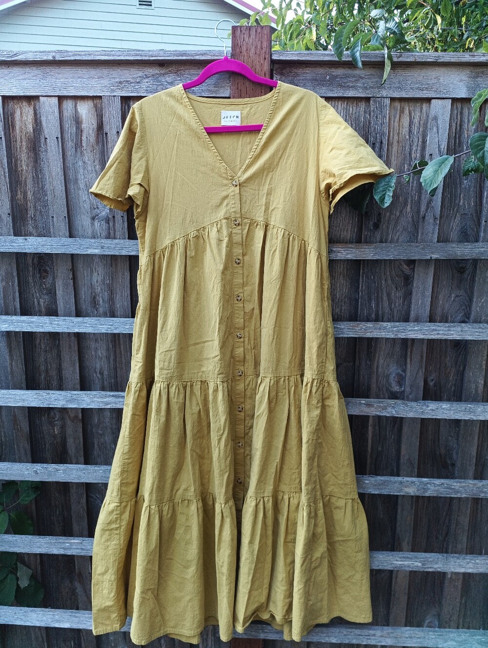 OffOn Clothing Tiered Yellow Dress